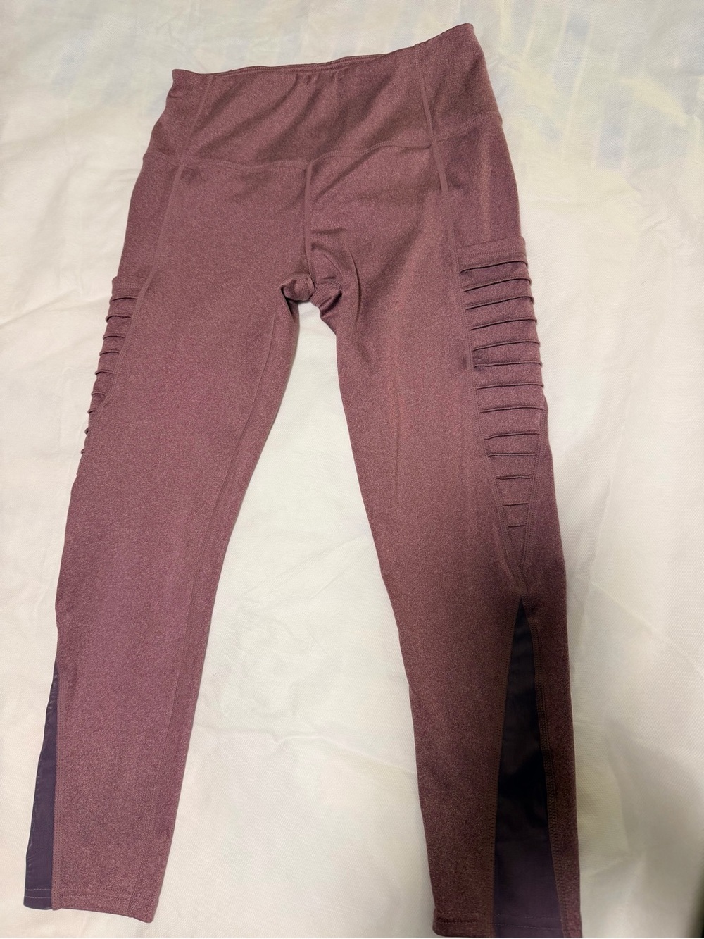 BSP Mauve Purple Active Leggings with Side Slit Detail